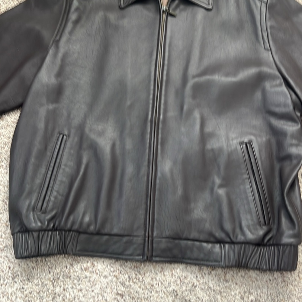 Men’s Leather jacket Dark Chocolate Brown with 2 inside pockets - Picture 4 of 6
